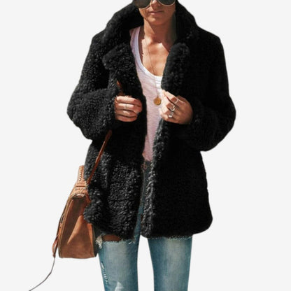 Veste Hiver Chic avec Capuche et Fermeture Éclair Longue