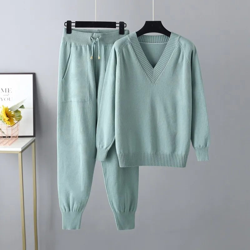 Ensemble Femme Tricot Doux et Confortable
