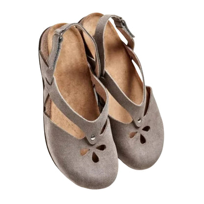 Sandales Femmes à Talons Plats avec Sangle Réglable