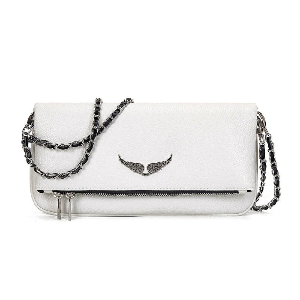 Sac À Épaule Chic en Cuir avec Chaîne et Fermeture Sécure