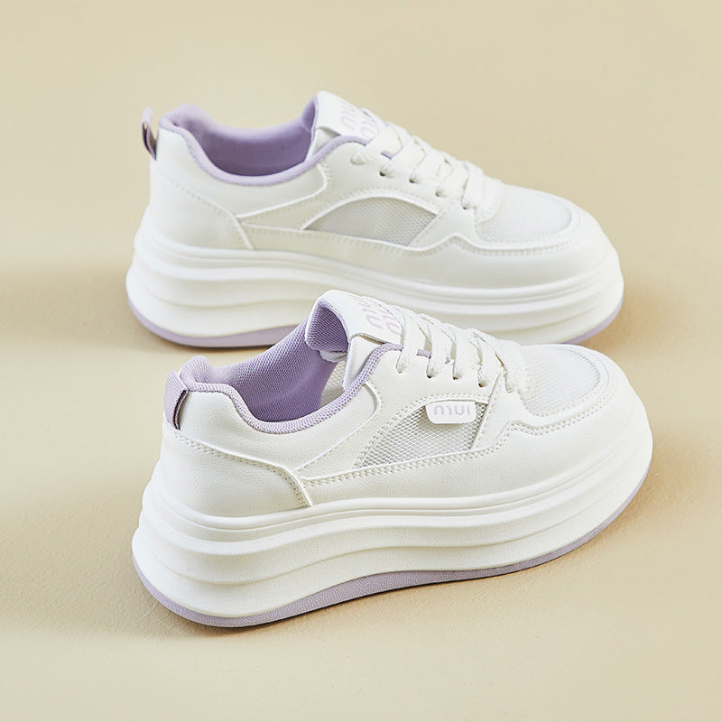 Baskets Femme Plateforme Blanc Confort et Élégantes