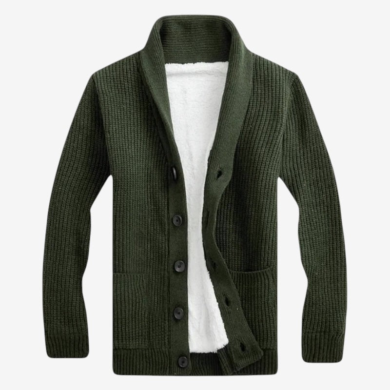 Cardigan Homme Chic à Boutons en Bois