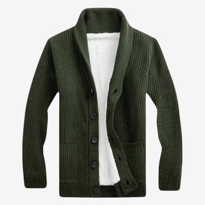 Cardigan Homme Chic à Boutons en Bois