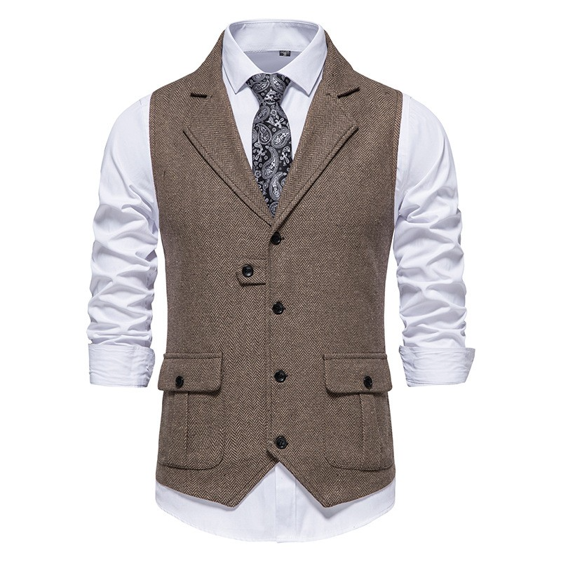 Veste Homme Cuir avec Poches Latérales