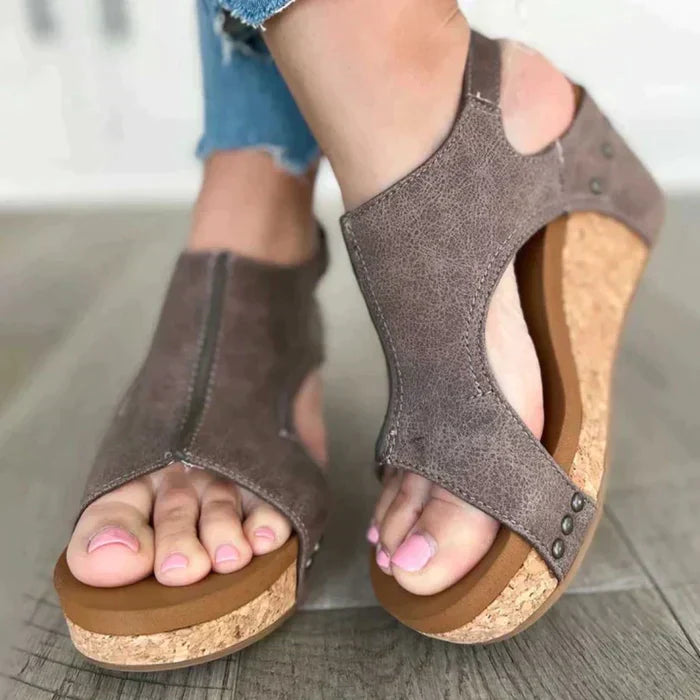 Sandales Talon Élégantes pour Femmes en Cuir Synthétique