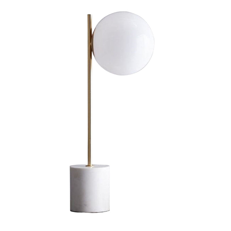 Lampe de Bureau Design Verre et Marbre Noir - PanierRoyale
