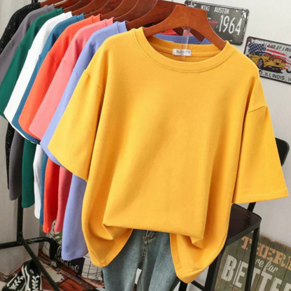 T-shirt femme oversize en coton doux et confortable
