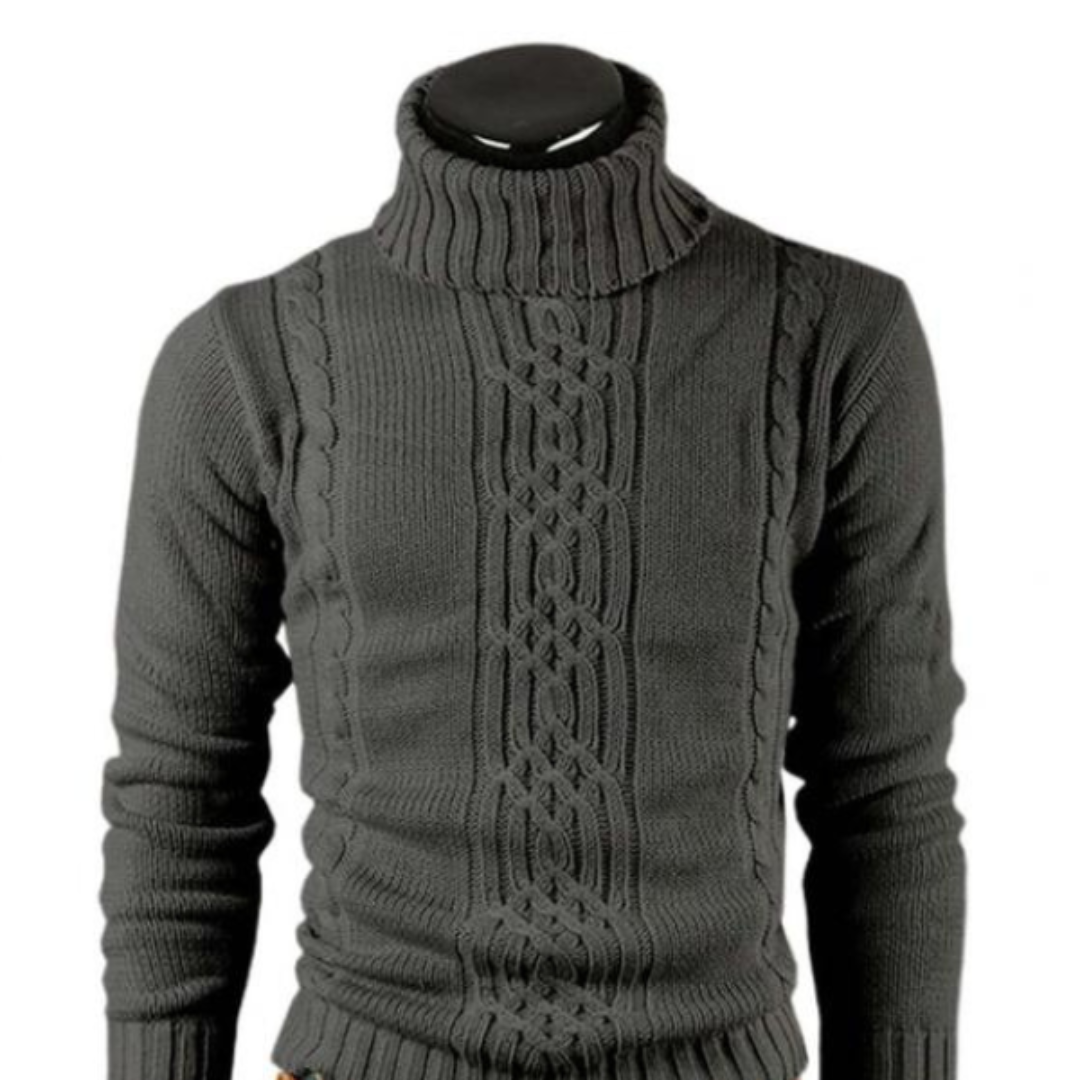 Pull Homme Hiver Col Roulé Chaud et Stylish