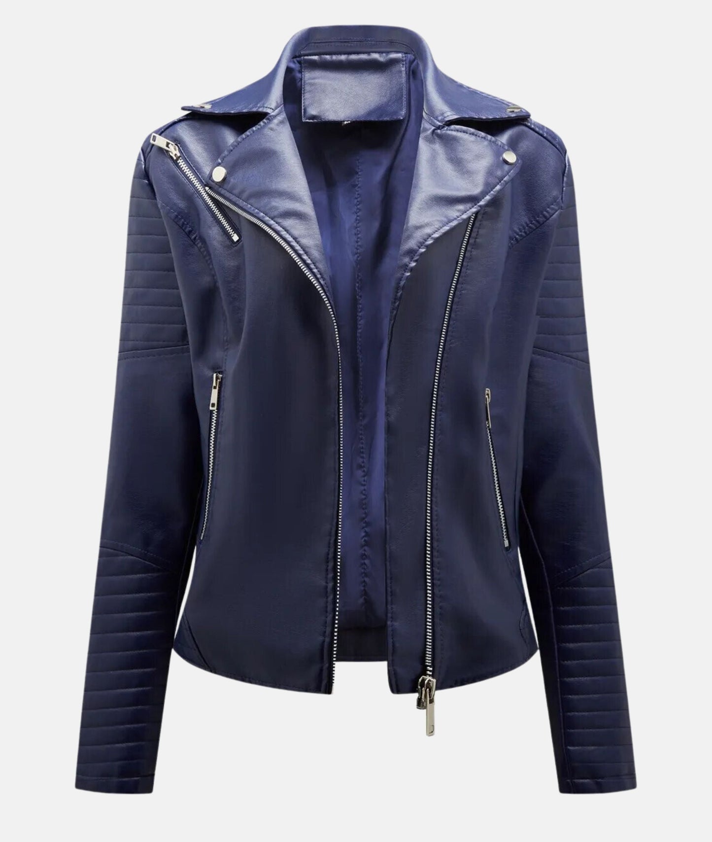Veste Cuir Femme Élégante Taille Cintrée