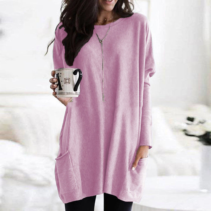 Pull Femme Grand Taille avec Poches pour Hiver