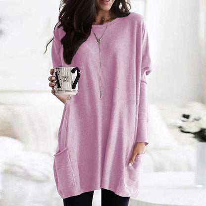 Pull Femme Grand Taille avec Poches pour Hiver