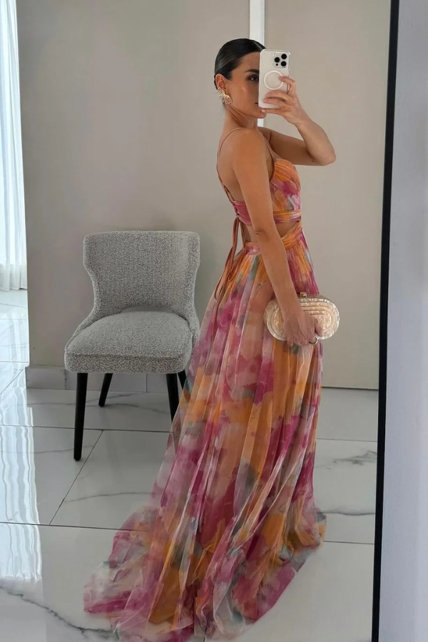 Robe Femme Longue Plissée Élégante