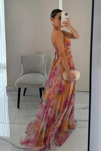 Robe Femme Longue Plissée Élégante