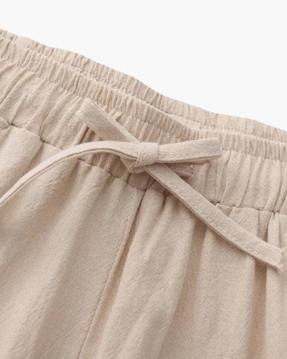 Costume Homme Été : Chemise Rayée, Pantalon Lin et Chaussures Décontractées