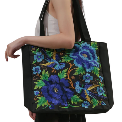 Sac à main Été Grand Modèle Fleuri avec Pochette