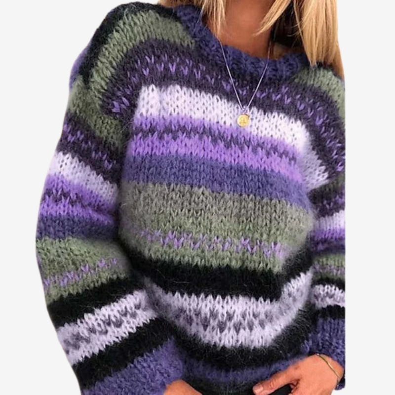 Pull En Maille Coloré et Confortable pour Femme