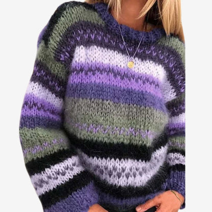 Pull En Maille Coloré et Confortable pour Femme