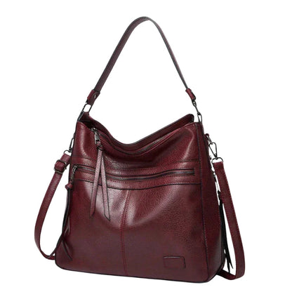 Sac à Main Femme Élégant avec Poches Zippées et Bretelle Réglable