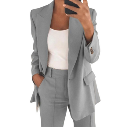 Veste Blazer Femme Noir Élégant Court de Manche