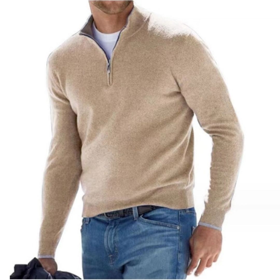 Pull Homme Hiver Chaud et Élégant Zippé