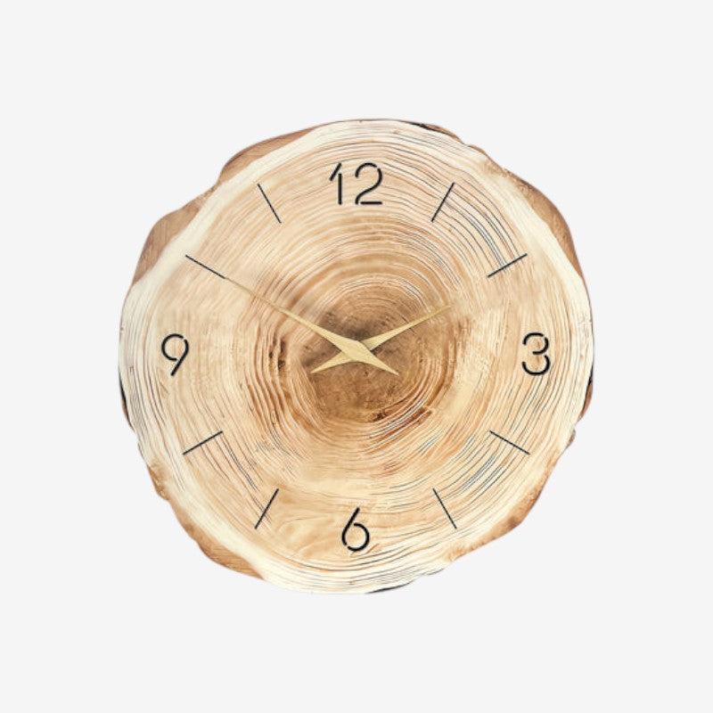 Horloge Murale en Bois Massif Design Élégant - PanierRoyale