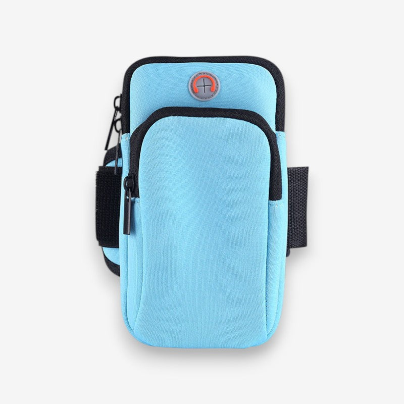 Brassard de sport réglable avec fermeture éclair et sangle ajustable