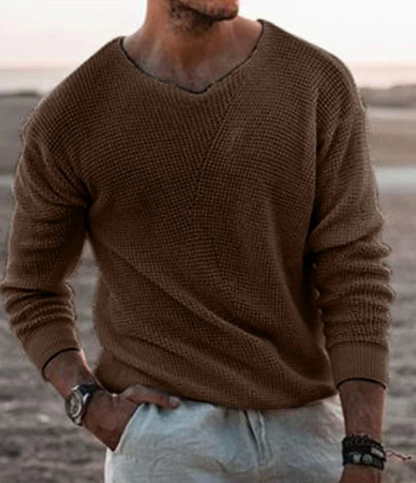 Pull Molleton Col V Doux et Chaud