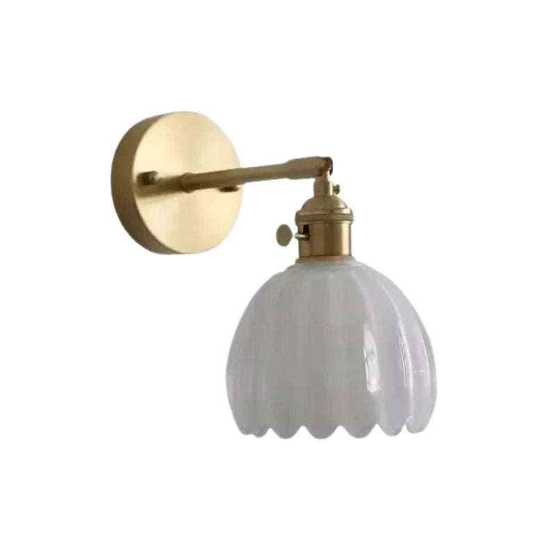Lampe Murale Design en Verre avec Cadre Chromé Élégant