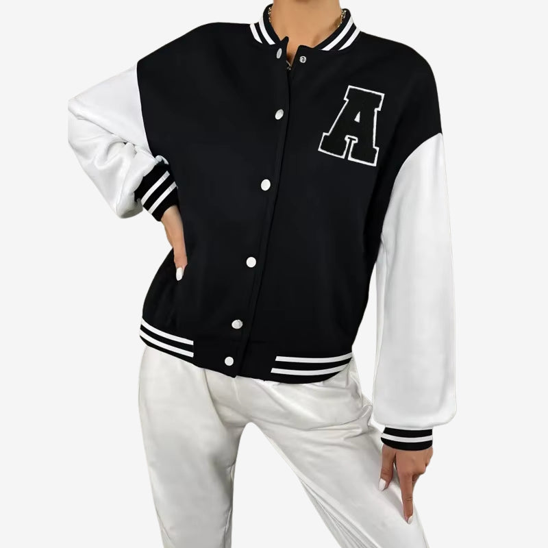Veste bomber streetwear imprimé géométrique moderne - PanierRoyale