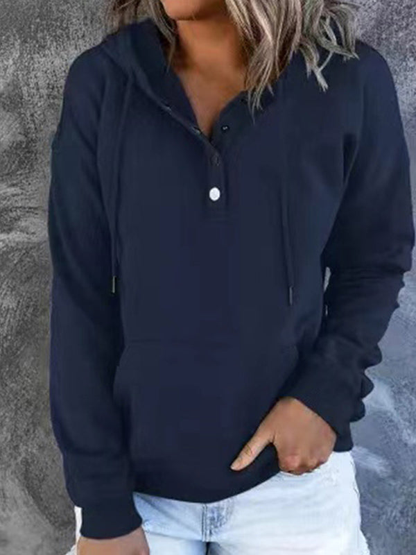 Sweat à capuche femme vert foncé décontracté