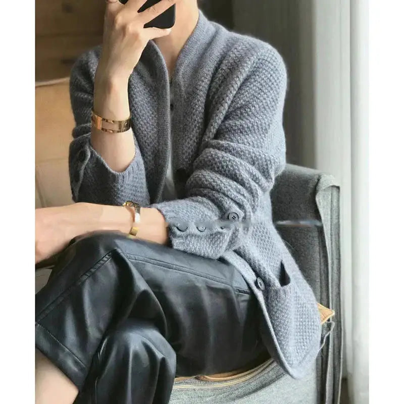 Cardigan Femme Chic Boutonné Taille Idéale