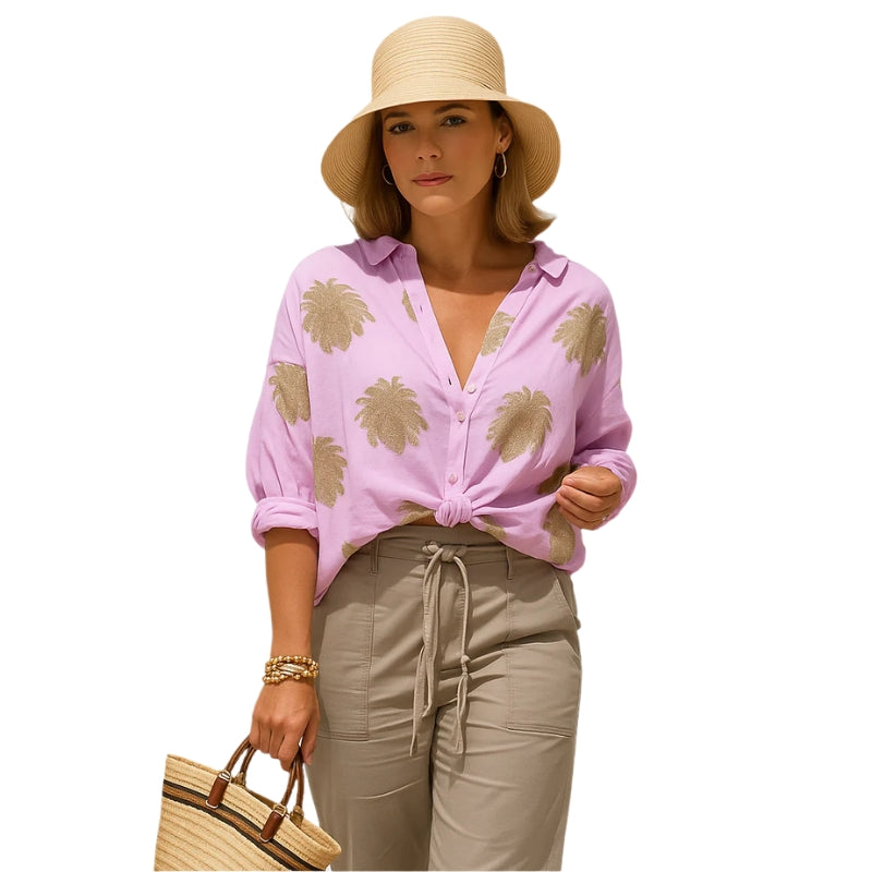 Chemise Femme Élégante Manches Longues Décolleté Plongeant