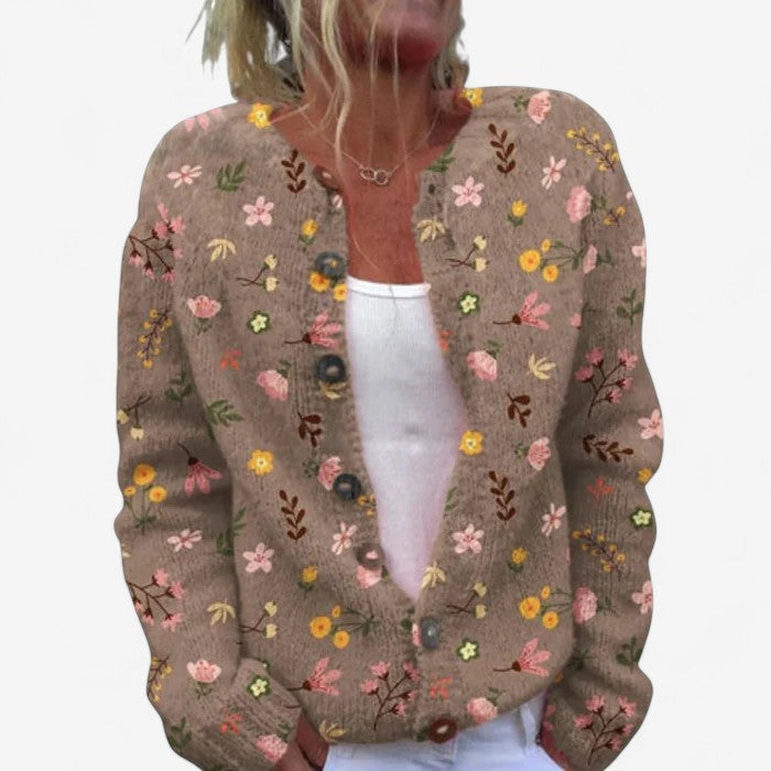 Cardigan Féminin Manches Longues à Boutons