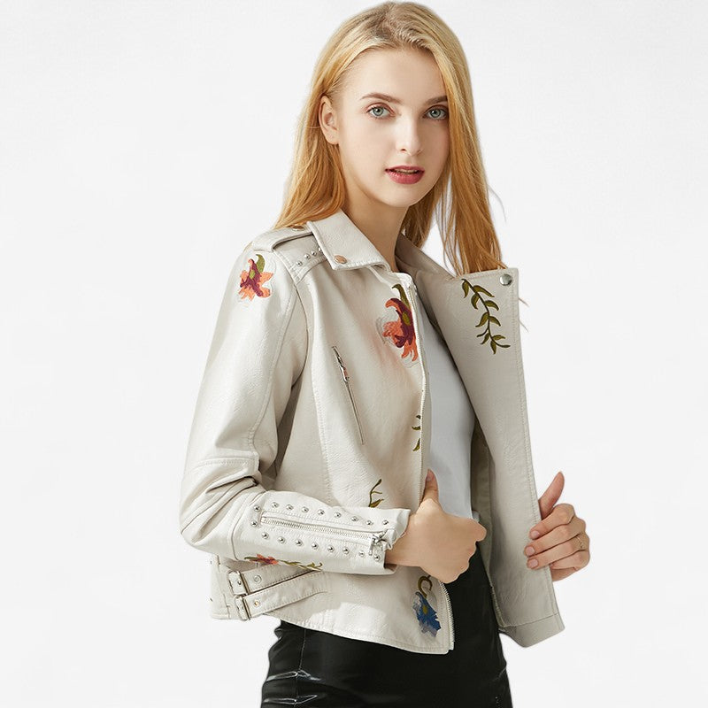 Veste Zippée Fleurs Colorées Féminine