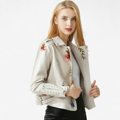 Veste Zippée Fleurs Colorées Féminine