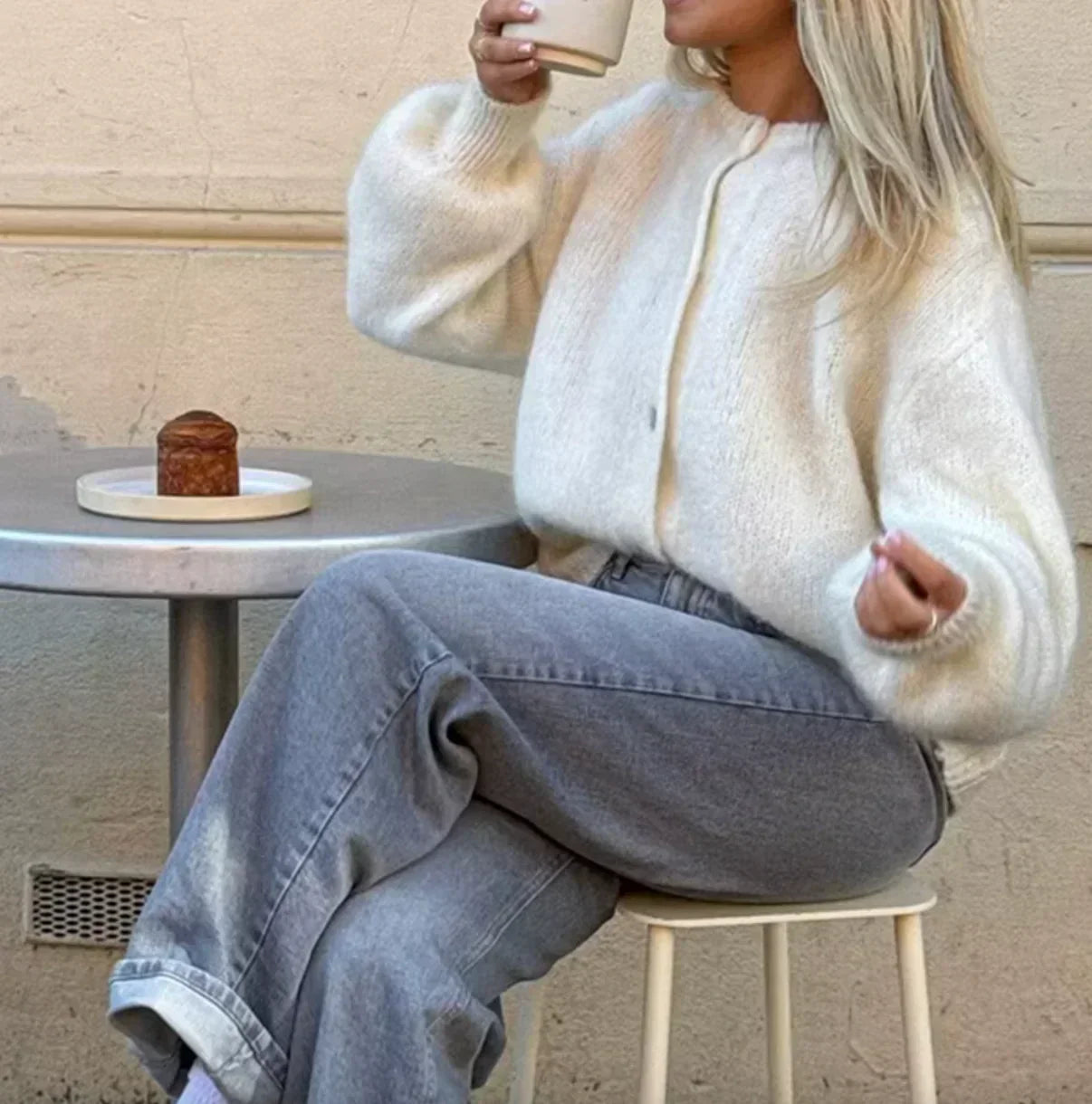 Gilet Femme Hivernal en Laine Douce et Chaud