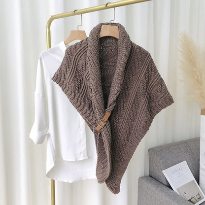 Écharpe Femme Tricotée Brun Cachemire Hiver
