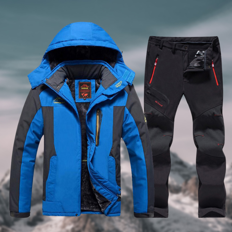 Costume Ski 2 Pièces Homme Chaud et Imperméable