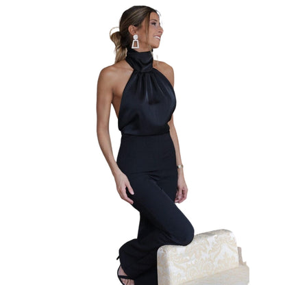 Combinaison Style Halter avec Pantalon Détente
