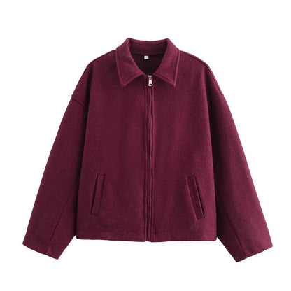 Veste Femme Élégante en Laine Mélange Hiver