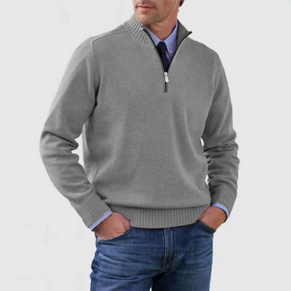 Pull Homme Rouge Bordeaux en Laine Douce