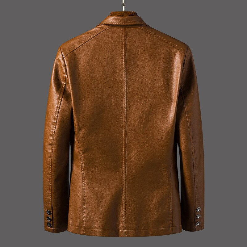Blazer Cuir Homme Élégant