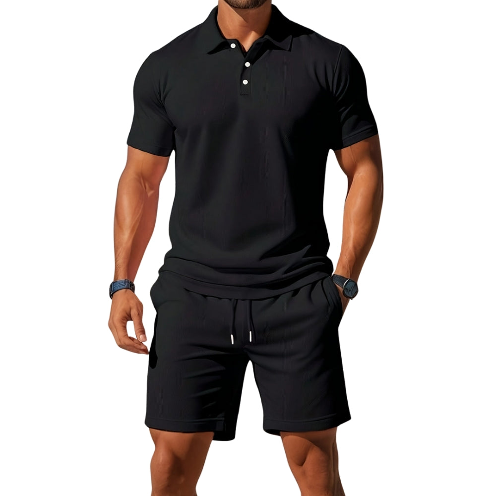 Ensemble Chemise Décontractée et Short Élastique pour Homme