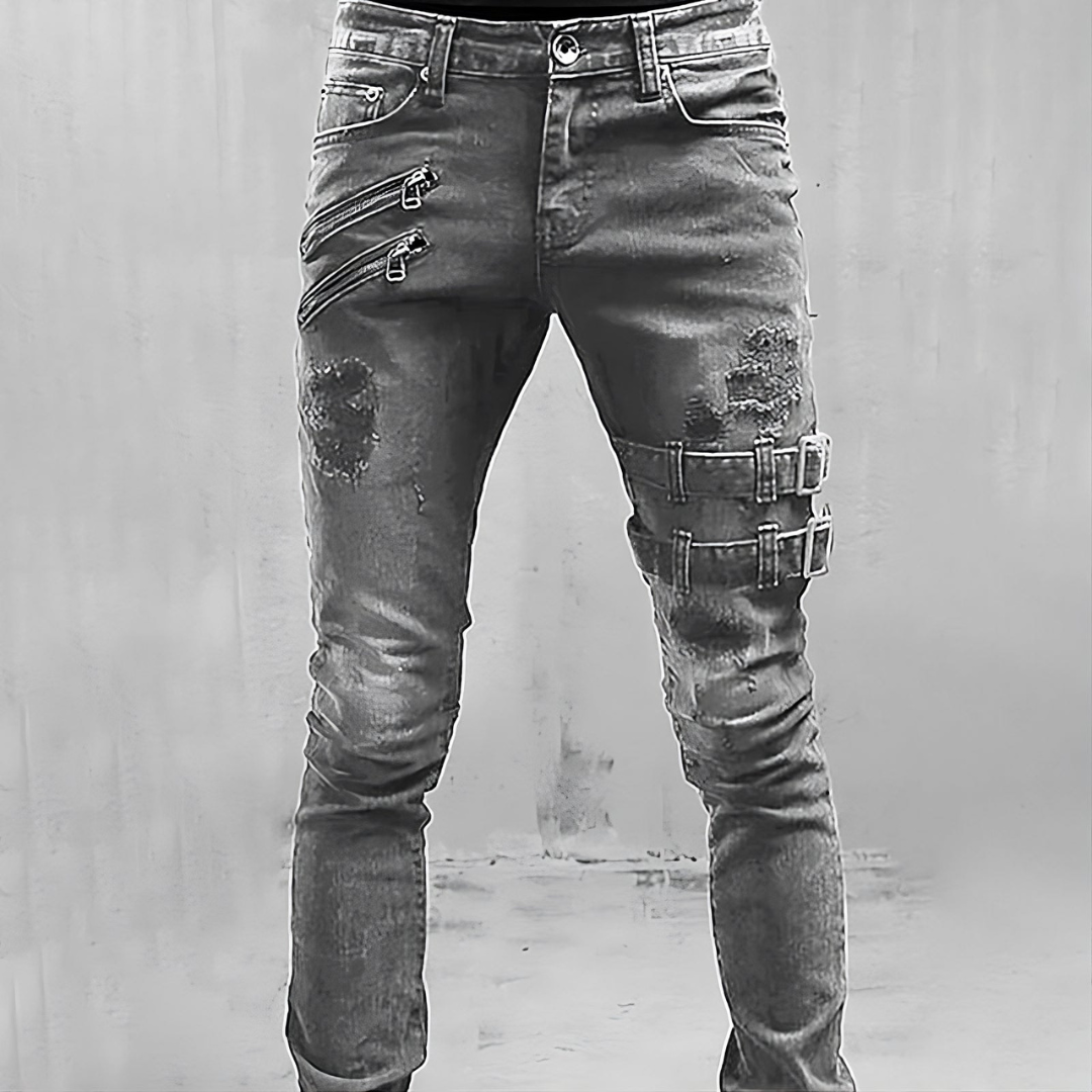 Pantalon Jean Denim Homme Style Classique
