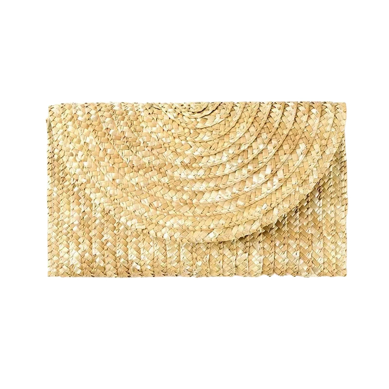 Portefeuille en Paille Tressé Chic et Rustique - PanierRoyale
