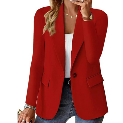 Veste Blazer Femme Élégante Blanc Pur