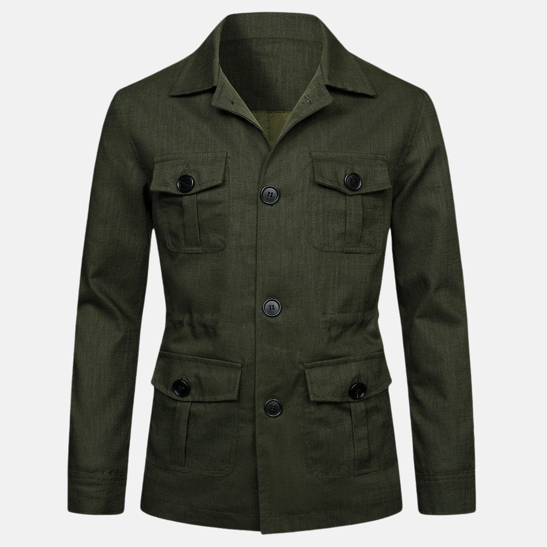 Veste Homme Élégante - Taille Slim avec Poches Zippées & Fermeture Éclair