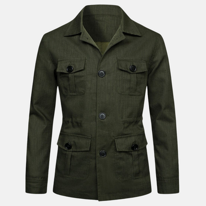 Veste Homme Élégante - Taille Slim avec Poches Zippées & Fermeture Éclair