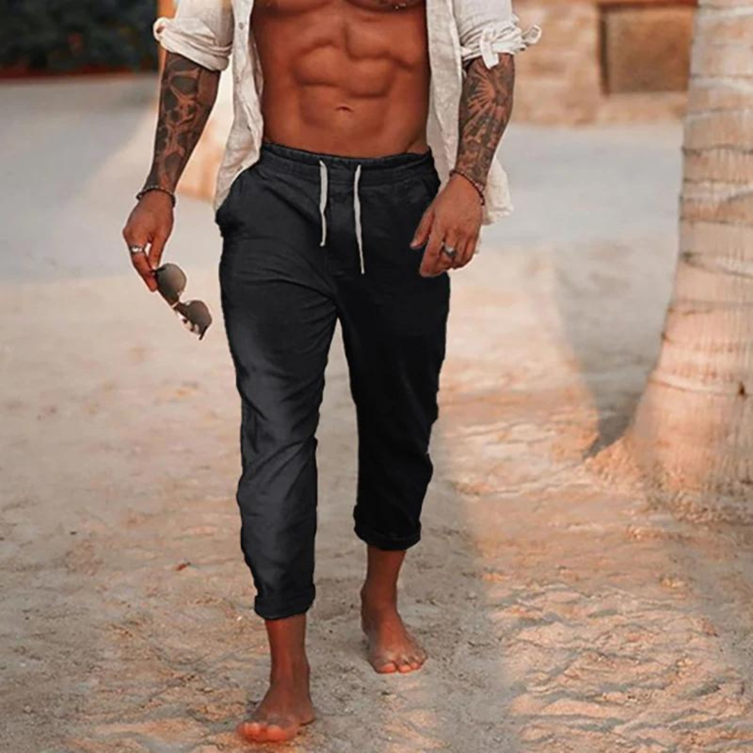 Pantalon Lin Homme Élégant et Confortable - BerlinGlamour