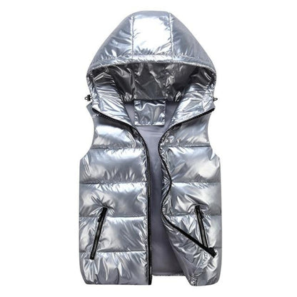 Gilet à capuche zippée mode hiver